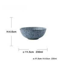 Antowall 석기 접시 세라믹 접시 매트 쌀 수프 그릇 그레이 컬러 레스토랑 식기 도매, 밥 그릇, 1개