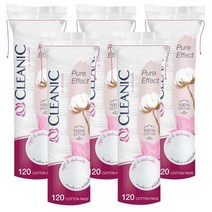 클레아닉 순면화장솜 소프트터치 120매x5sets