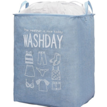 삼돌이잡화점 북유럽 패브릭 바스켓, 1개, 대형 사각 스카이