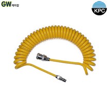 코리아뉴매틱 우레탄코일호스 커플링 5M, 우레탄코일호스(커플링) 10 x 6.5 x 5M