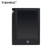 TISHRIC-4.4 "미니 그래픽 태블릿 그리기 지울 수 있는 드로잉 패드 어린이 디지털 펜 장난감 전자 태블릿/보드, 01 black With Battery
