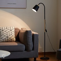 LACMEE 장스탠드 플로어 스탠드 거실 독서방 조명 신형 블랙/화이트, 블랙