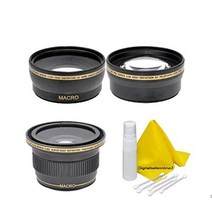 포토 앰프용 58mm 렌즈 부착 세트(어안 렌즈 망원 렌즈 광각 렌즈) 비디오 카메라 니콘 캐논 소니 후지필름 올림푸스 삼성 파나소닉 펜탁스