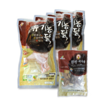 [올계] 유기농 닭 세마리 800g (냉동) 3마리 + 백숙용 한방 부재료 1팩 선물용