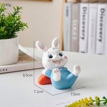 토끼띠 금전운 행운 토끼 모형 방 입상 홈 귀여운 돼지 저금통 스마스 선물, e