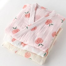 순면 샤워 가운 M + 전용파우치, 노랑, 1개