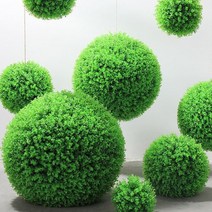 생화같은 행잉플랜트 가랜드 잔디 볼 25cm, 그린