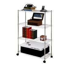 홈 메탈랙 철제 수납선반 이동식 진열대 앵글 베란다 선반 3단 4단 5단, 4단 선반형