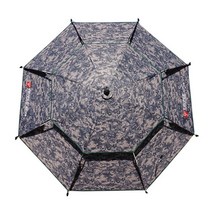 트리플 화이트 밀리터리 블랙코팅 2층 파라솔 206cm, 혼합색상, 1개