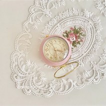 레트로 탁상 시계 인테리어 소품 책상 북유럽 귀여운, 핑크