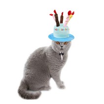 마이카싸 1+1 강아지 생일케이크모자 생일파티용품, blue 1+1