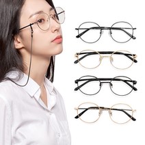 옵티드 블루라이트 차단 안경+안경줄 / 울템다리 1세트, 52mm, 블랙
