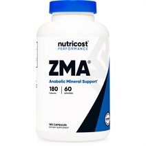 해외 Nutricost 비타민 B6 마그네슘 아연 ZMA 180캡슐