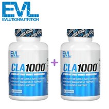 (1+1) 에볼루션뉴트리션 EVL CLA 1000 씨엘에이 공액리놀렌산 홍화유 90소프트젤 2팩