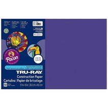 Tru-Ray® 공작용 종이 50% 재활용 30.5cm x 45.7cm(12인치 x 18인치) 퍼플 50개 팩