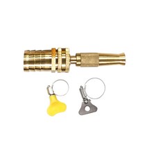 황동 고압 분사 노즐 세척 호스 분사기 직사 가정 원예 정원 세차 실험 스프레이 워터 샷, 호스용노즐25mm