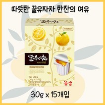 꽃샘 꿀유자차 포션 450g (30g x 15T), 2개