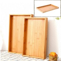 기본형 사각트레이 대나무 원목 방수 곰팡이방지 쟁반 디저트 차 혼술혼밥 홈 카페 업소