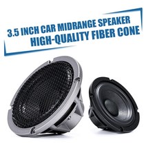 2pcs 카 오디오 수정 3.5 인치 파이버 콘 미드 레인지 스피커 카 오디오 3 방향 전용 미드 레인지 스피커, 회색