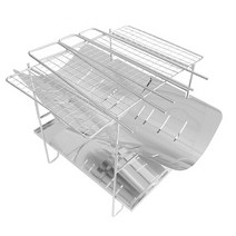 방화댐퍼 초경량 티타늄 목재 스토브 캠프 파이어 화재 히터 야외 캠핑 사냥 휴대용 난방 난로 바베큐 요리, [02] A