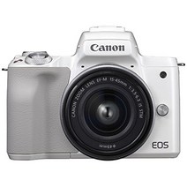 캐논 EOS Kiss M [EF-M15-45 IS STM 렌즈 키트] (화이트/미러리스 일안 카메라) EOSKISSMWH1545ISLK