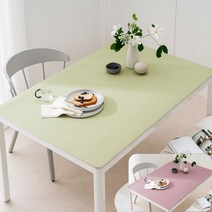 (14colors 11size) 롤로아 100% 방수 가죽 식탁보 테이블보, 210x100cm, 양면-11 (Olive+Violet)