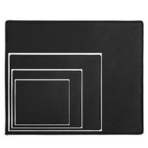 스매쉬 캠핑 방염포 방염매트 S M L XL 선택구매 블랙 최신형 보관용 파우치 포함 난로 화로대 버터 받침대 시트, 450*370mm-M