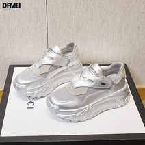DFMEI 스니커즈 화이트 슈즈 여성 운동화 대디 슈즈 여성 백화점 키높이 통굽
