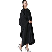 미용실 앞치마 커팅 헤어샵 바버샵 손님용 이발소 케이프, 블랙 140x160CM