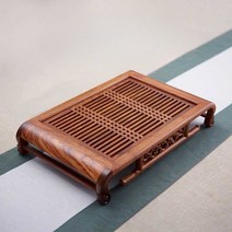 다도 테이블 찻상 미니 차판 퇴수기, 붉은우드 53.4x32.4x8.4cm