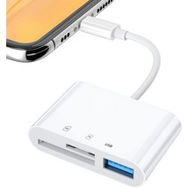 i-Phone SD 카드 리더 3in1 iOS 호환 양방향 고속 데이터 전송 리더기 마이그레이션 읽기/쓰기, 기본