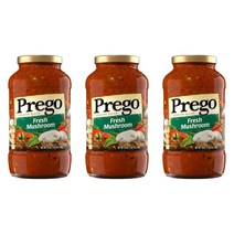 프레고 이탈리안 소스 프레쉬 머쉬룸 680g 3팩 Prego Italian Sauce Fresh Mushroom 24oz