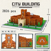 마이크로 블록 아키텍처 로마 콜로세움 피라미드 모델 빌딩 빅 벤 캐피탈 그레이트 스핑크스 파리 루브르 박물관 에펠 탑, 14 8037  no box_01 Micro