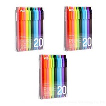 KACO PURE 소프트 젤펜 0.5mm 20P, 혼합 색상 × 3세트