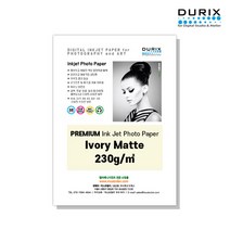 두릭스 아이보리매트 230g 4x6 5x7 DURIX Ivory Matte 인화지 사진인화지 포토용지 사진용지 매트 /샘플용지 증정, 5x7 100매