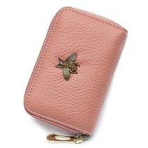 Imeetu RFID 신용 카드 홀더 여성용 작은 가죽 지퍼 케이스 지갑 초록색. 가성비 추천 미국직구, B-Coral Pink