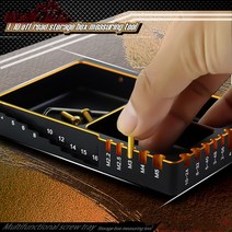 차량용 RC 자동차용 블랙 메탈 나사 트레이 보관 수리 액세서리 고 너트 가스켓 길이 크기 용접, 한개옵션0