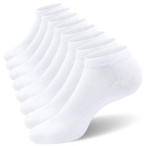 SIXDAYSOX 8팩 남성용 발목 양말 쿠션 로우 컷 사이즈 11-13/14-16 퓨어 화이트 176360, 11-13, 8팩 순백