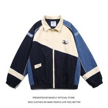 크롭 바시티 배색 스타디움 자켓 야구점퍼 패치워크 코튼 하이 스트리트 데님 재킷 남성 야구 바머 남녀 공