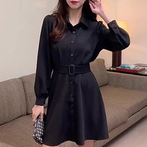 포플러앤씨 에뷰 카라 벨트 원피스