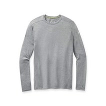 Smartwool 남성용 메리노 150 베이스 레이어 긴팔티 라이트 그레이 헤더 S, Light Gray Heather