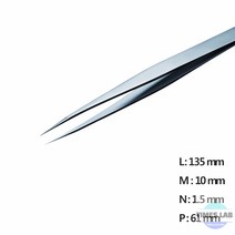고정밀 트위저 Rubis RU-26-SA, Fine Straight Pointed Tweezer