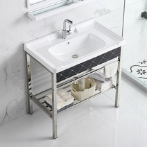 간이 세면대 하부장 탕비실 원목 수납 세면기 거울, C타입71cm 싱글냉수수전세트