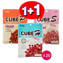아스쿠 아스쿠 맘스큐브 60g 3종 x 20개+ 1.2Kg 애견간식, 01. 말고기