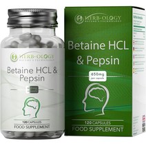 독일 Herb-ology 베타인 HCL 펩신 영양제 120캡슐 650mg, 1