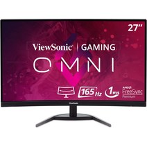 커브드모니터 게이밍 게임 용 듀얼 커브 모니터 ViewSonic OMNI VX2468-PC-MHD 24인치 곡선형 1080p 1ms 16, 02 27인치 1080p 165Hz