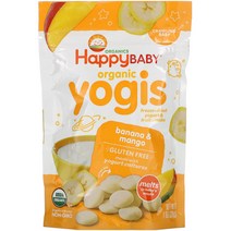 해피패밀리 오가닉 아기과자 아이간식 건조 요거트 과일 스낵 바나나 망고 28g Yogis