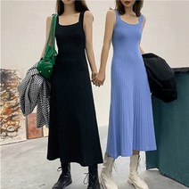 [바보사랑] 데일리 여성 롱 원피스 드레스 하객 여름 니트