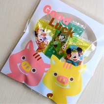 접착OPP봉투 돼지 반투명 접착필름 30p opp비닐포장지
