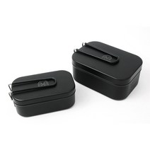 캠핑 사각 반합 불소수지코팅 찜망+파우치 포함, 사각반합_블랙L_1500ml